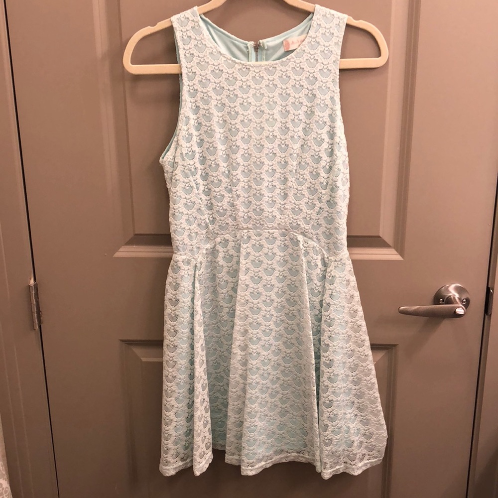Mint green lace dress